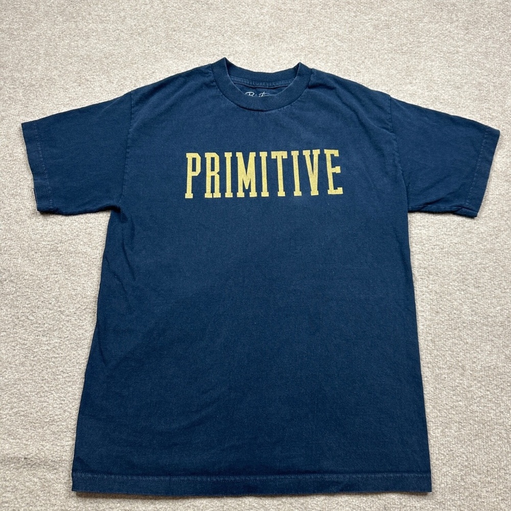 Primitive Graphic T Shirt Men's Size M Blue Short Sleeve Skateboarding Skater